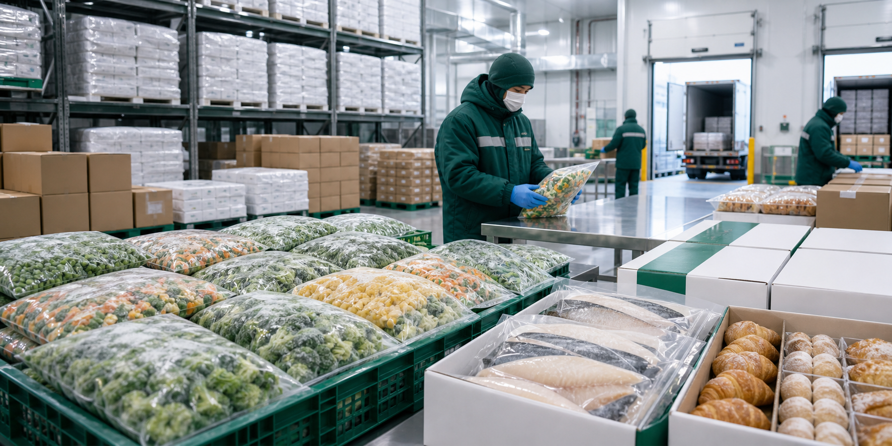 Premium frozen food category display